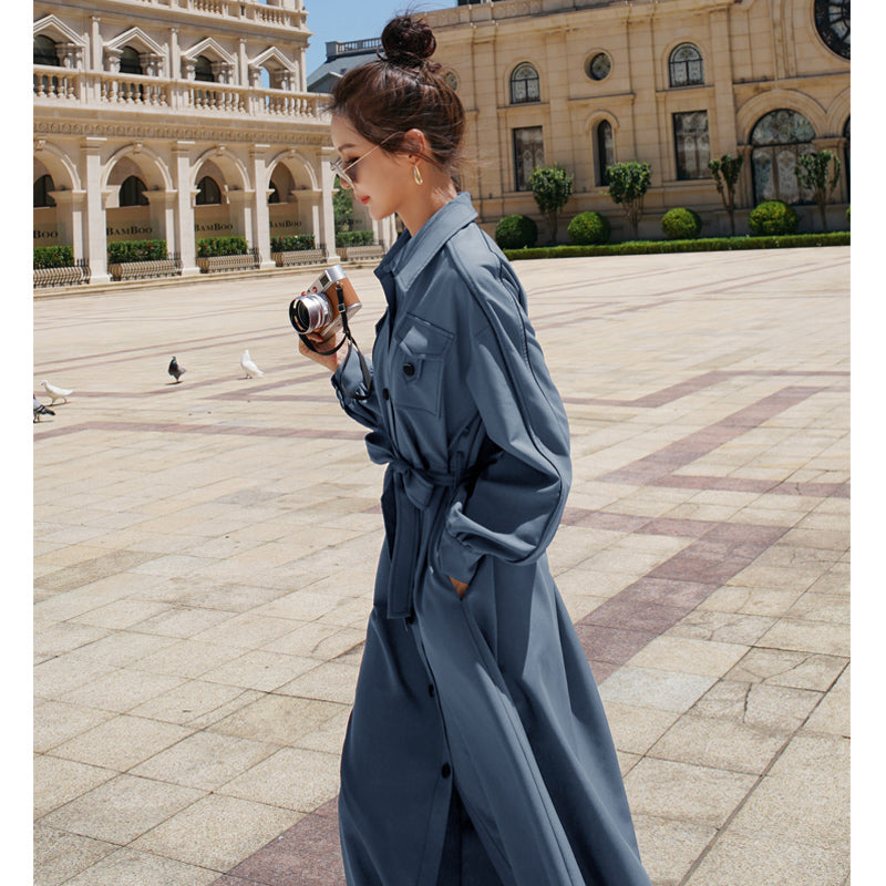 胸フラップポケットシャツワンピース(2colors)