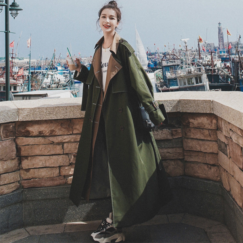 レイヤード風2WAYロングトレンチコート