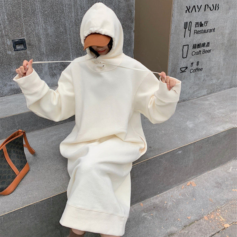 リブオーバーパーカーワンピース