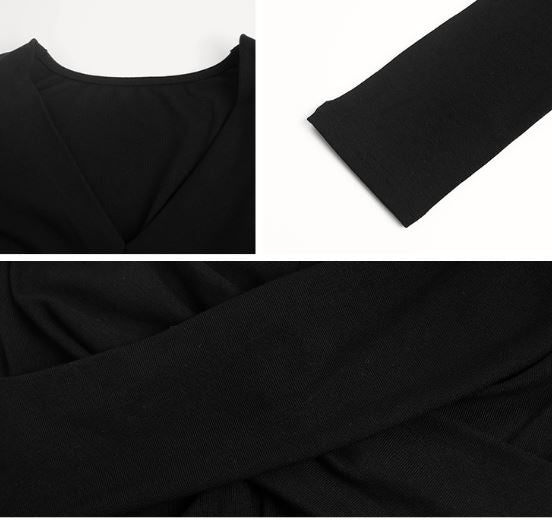 フロントツイストロングニットワンピース