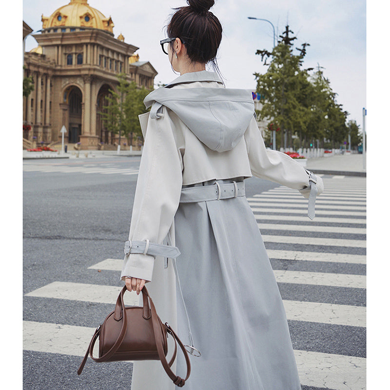 2WAYビッグフードコンビロングトレンチコート