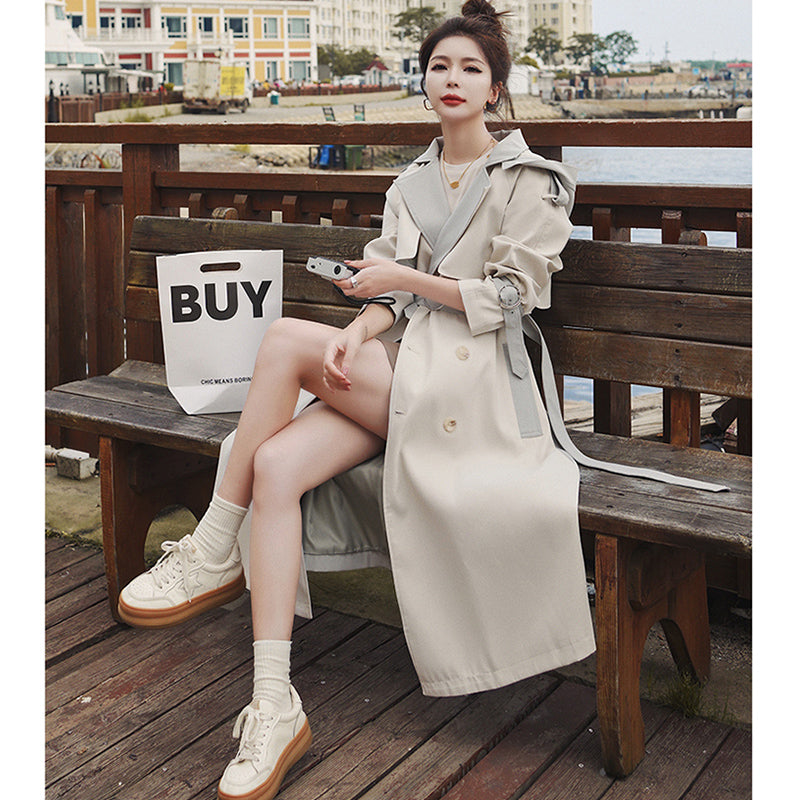 2WAYビッグフードコンビロングトレンチコート