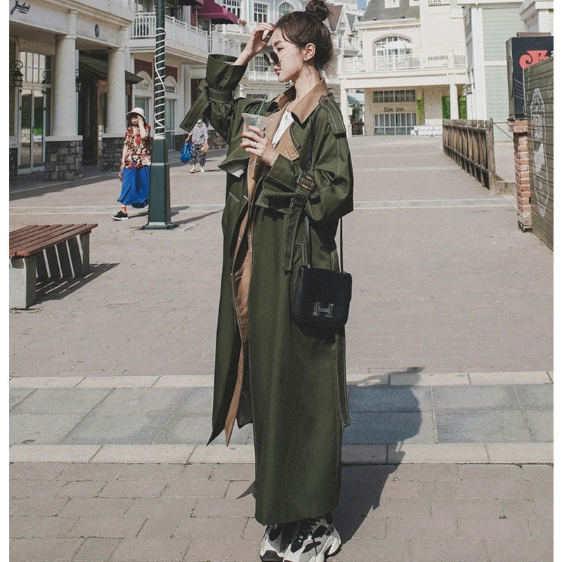 レイヤード風2WAYロングトレンチコート