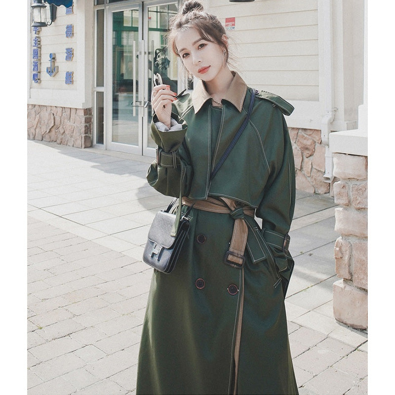 レイヤード風2WAYロングトレンチコート