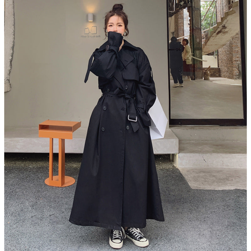 ブラックオーバーサイズトレンチコート