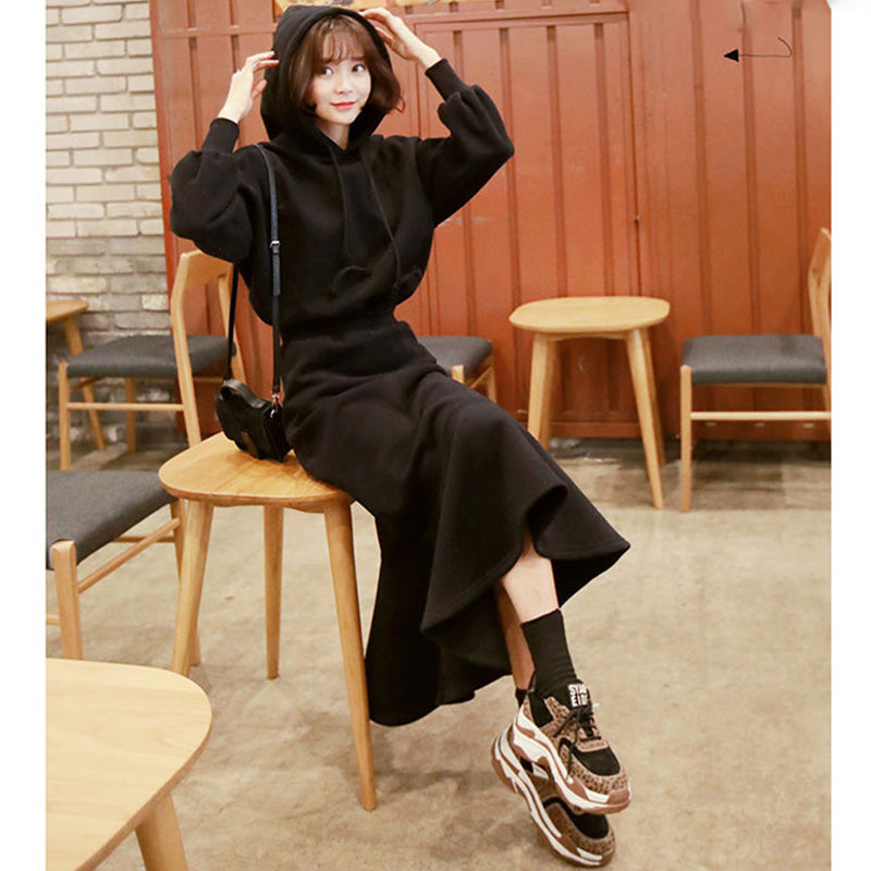 オーバーパーカー×マーメイドロングスカート(2colors)