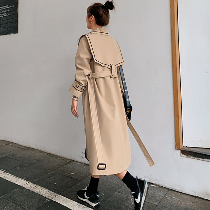 セーラーカラーコンビステンカラーロングコート