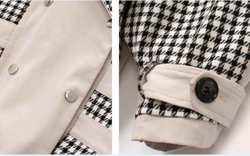 ギンガムチェックパネルマウンテンパーカー