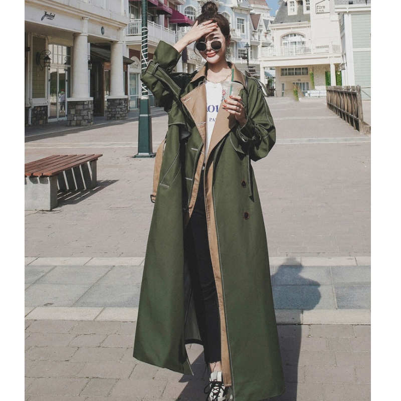 レイヤード風2WAYロングトレンチコート