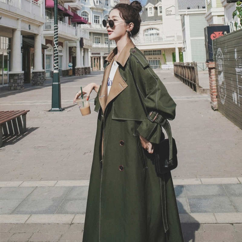 レイヤード風2WAYロングトレンチコート