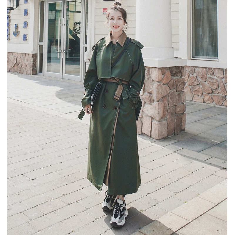 レイヤード風2WAYロングトレンチコート