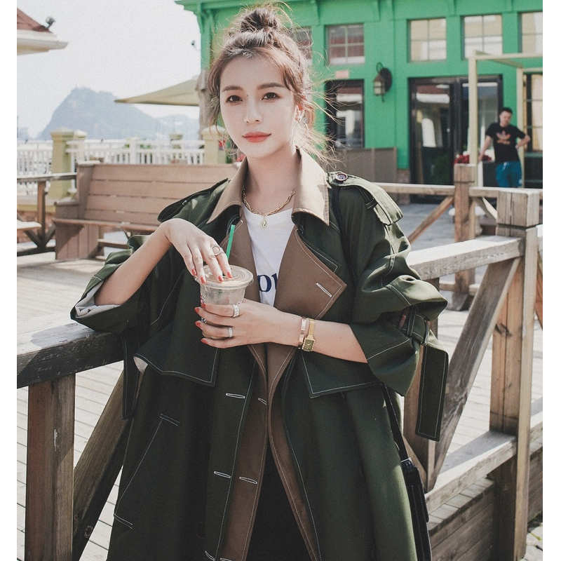 レイヤード風2WAYロングトレンチコート