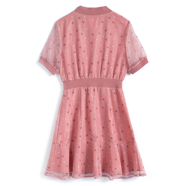 シアードッキングブルゾン風ジップアップワンピース(2colors)