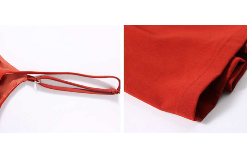 スクエアネック半端袖Tシャツ×タック入りサロペットガウチョパンツ