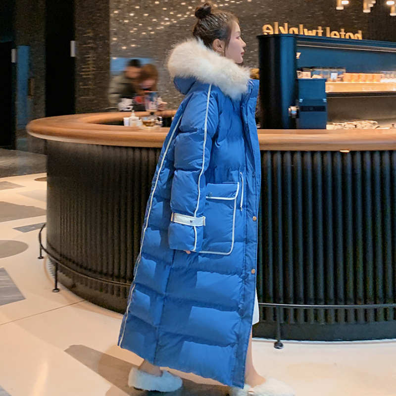 ファー付きフーディーロング中綿ベンチコート(4colors)