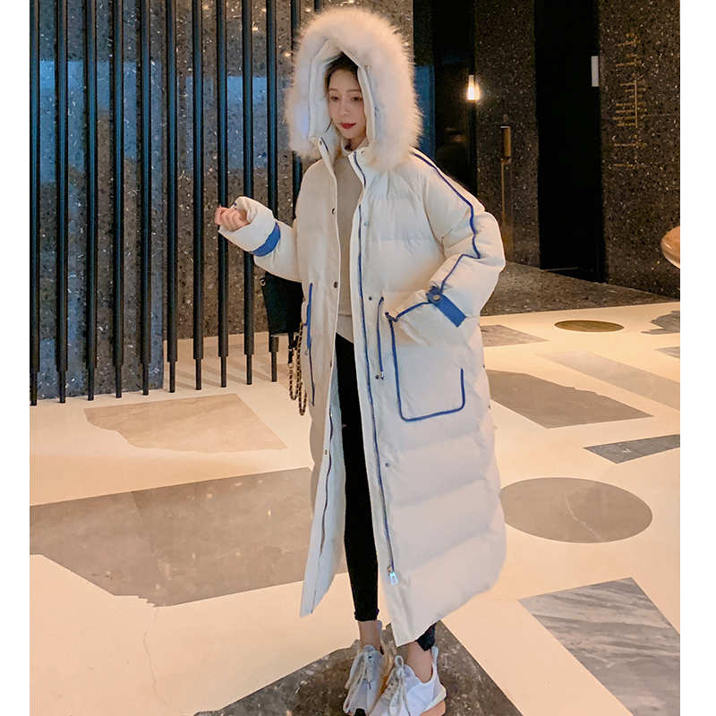 ファー付きフーディーロング中綿ベンチコート(4colors)