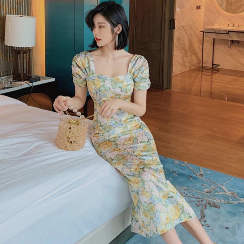 ボタニカルジャガード2WAYオフショルダーナローワンピース