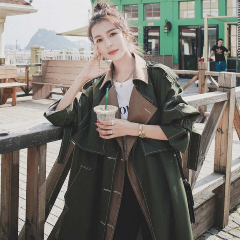 レイヤード風2WAYロングトレンチコート