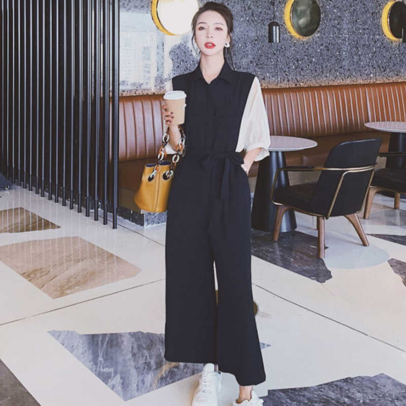 ドルマンパフスリーブシャツオールインワンパンツ