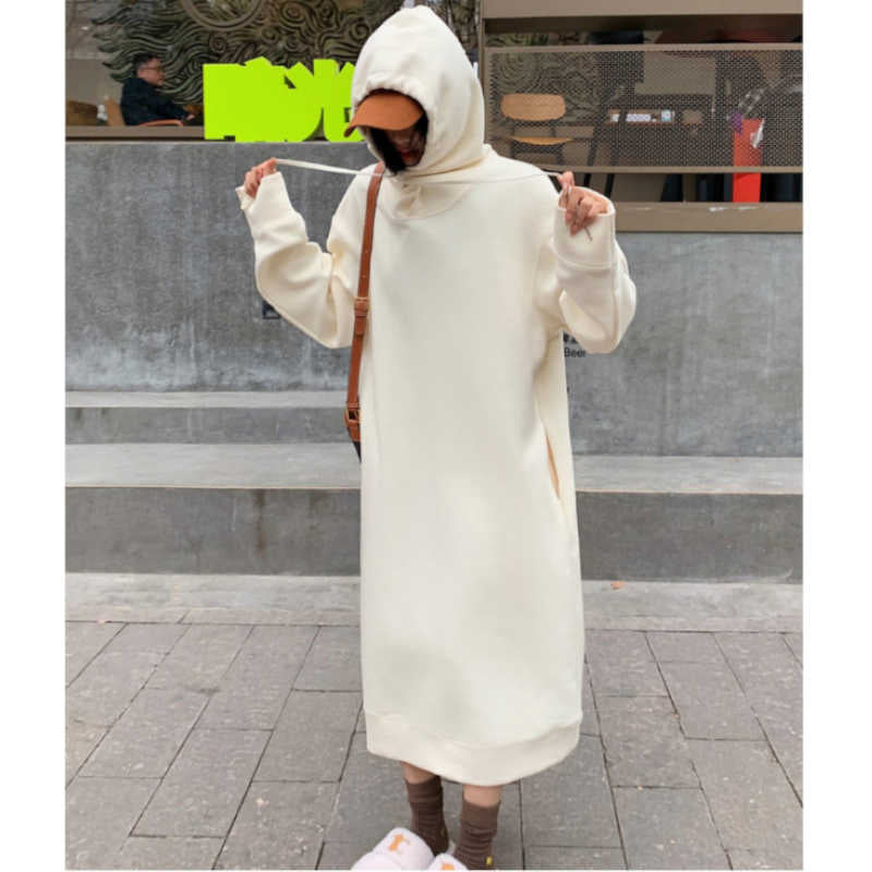 リブオーバーパーカーワンピース