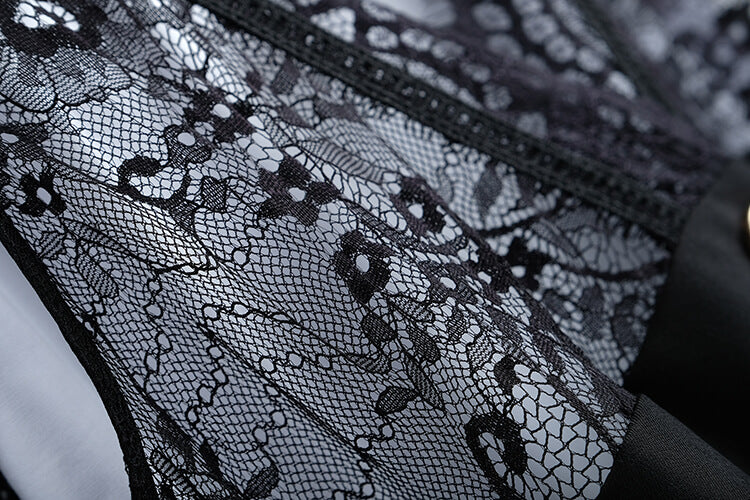 Tシャツ×レースコンビネーションベスト×フレアロングパンツ