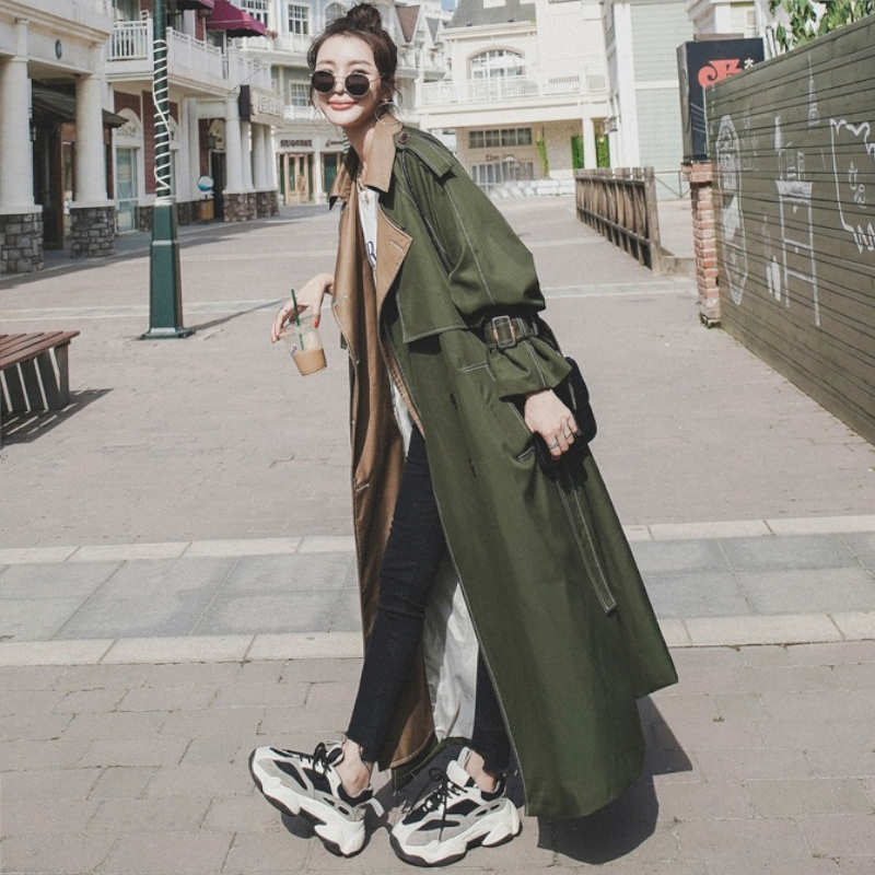 レイヤード風2WAYロングトレンチコート