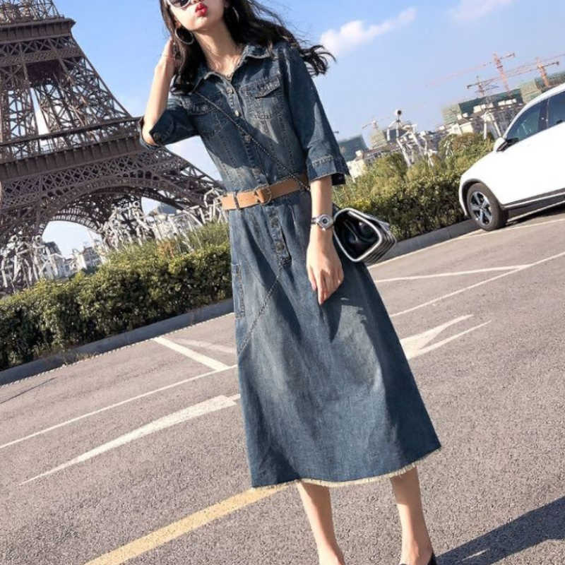 ウエスタンシャツデニムワンピース