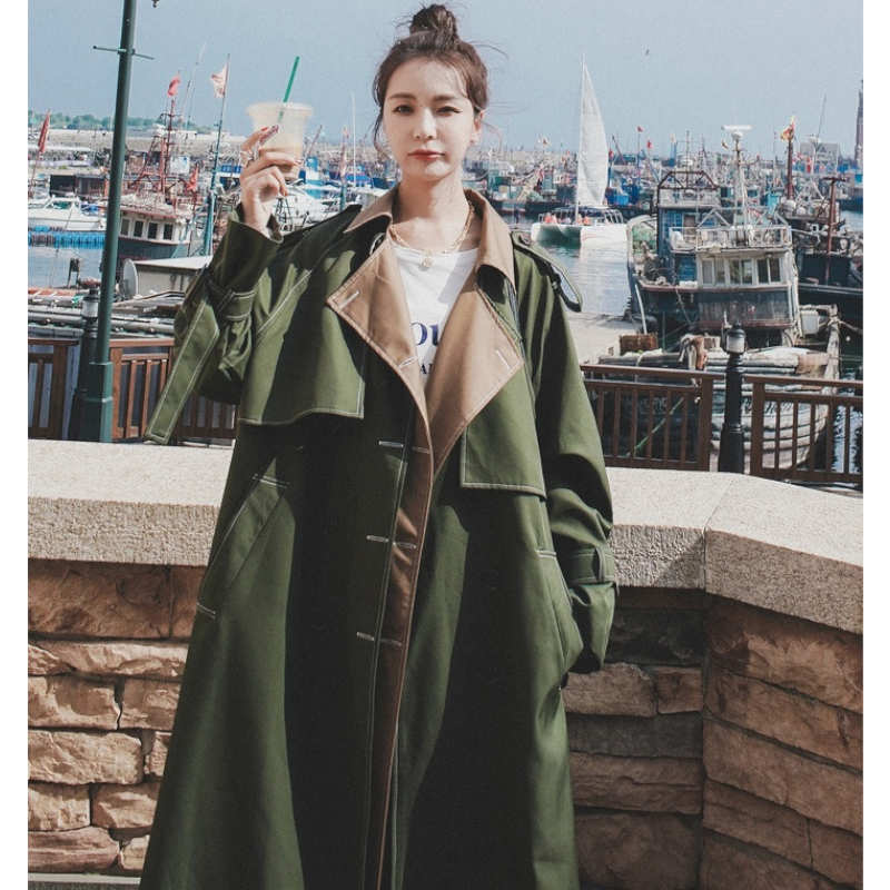 レイヤード風2WAYロングトレンチコート