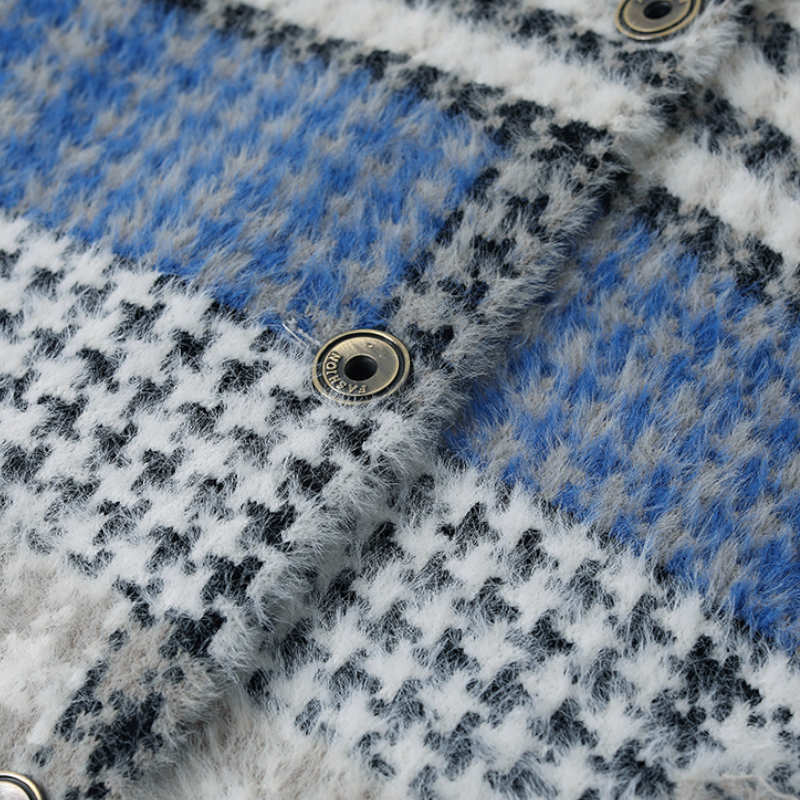 チェックパネル襟付きジャケット