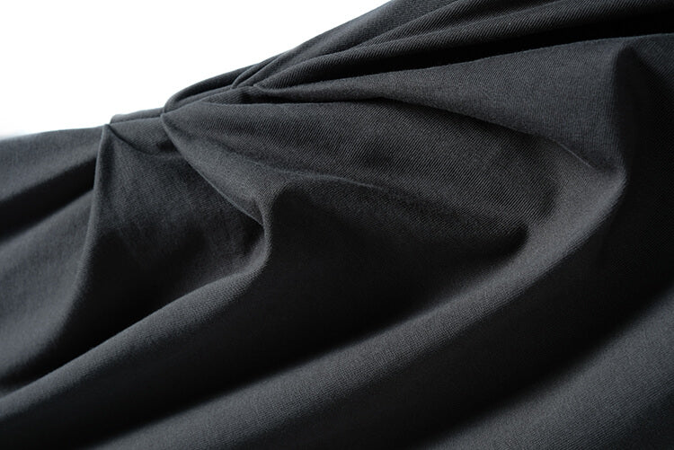 ハートパッチサイドスリットギャザーTシャツワンピース(2colors)
