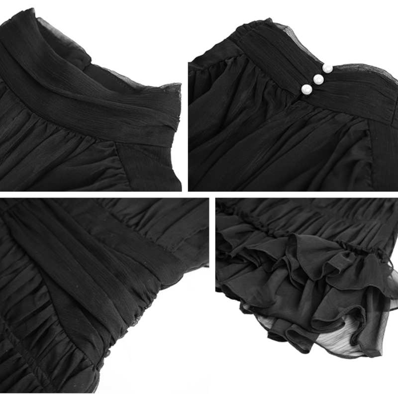 シャーリングスカートコンビシアーミニワンピース