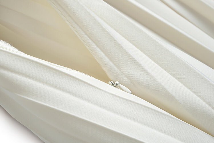 アシメテーラードコンビプリーツロングワンピース