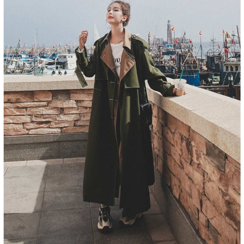 レイヤード風2WAYロングトレンチコート