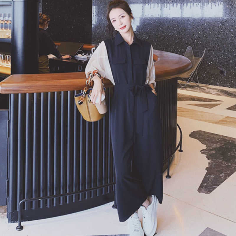 ドルマンパフスリーブシャツオールインワンパンツ