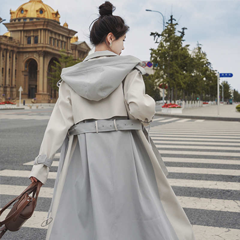 2WAYビッグフードコンビロングトレンチコート