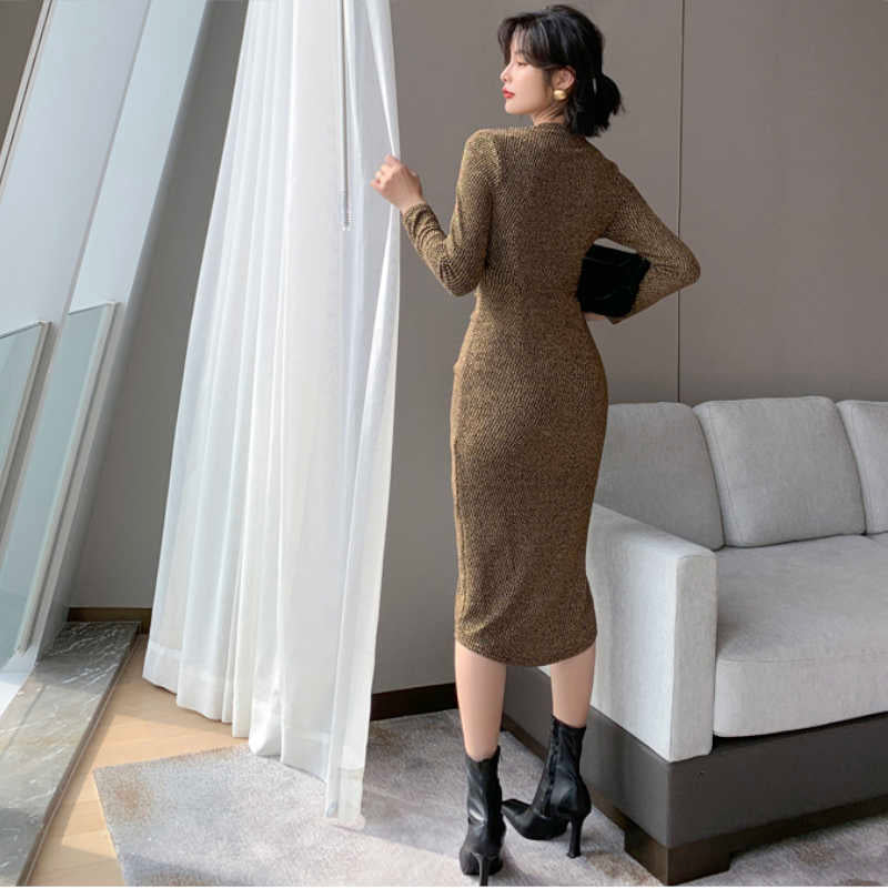 カシュクールラップロングワンピース(2colors)