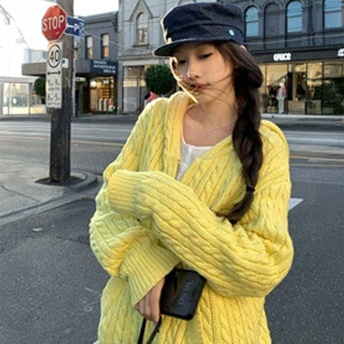 ケーブルニットファスナーパーカー(3colors)