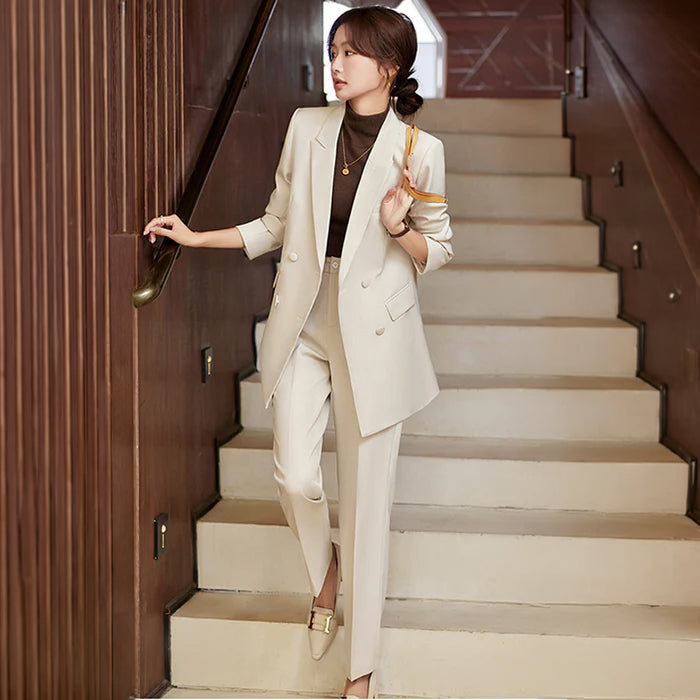 ダブルジャケットパンツスーツ(3colors)