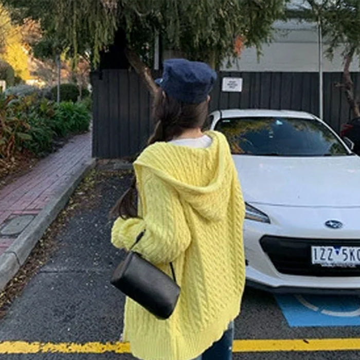 ケーブルニットファスナーパーカー(3colors)