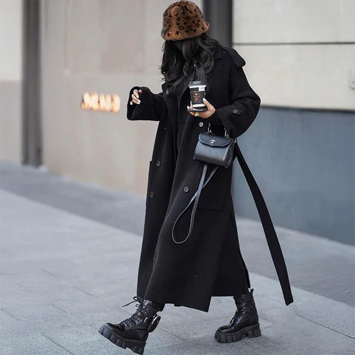 C*m様 【未使用】カトリーヌアンドレ ウールニット ロングコート　М C*m様 【未使用】カトリーヌアンドレ ウールニット ロングコート М