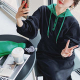 ボリュームスリーブカラーフーディーワンピース