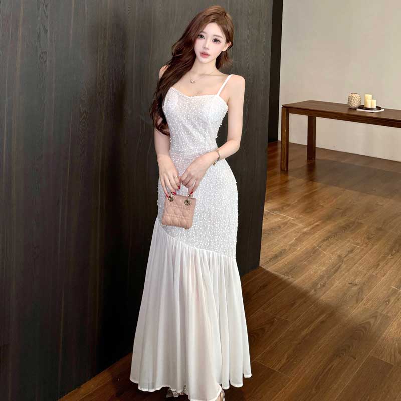 スパンコールマーメイドワンピース(2colors)