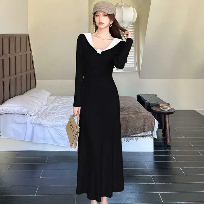 モダンマリンリブワンピース(2colors)