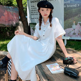 アシメヨークホワイトシャツワンピース