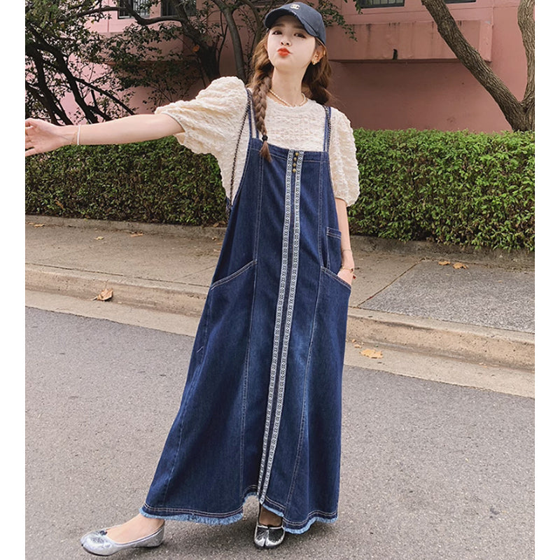 2wayサロペット♡渋い色落ちデニム♡フリルスカート♡