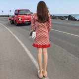 レトロハートニットワンピース