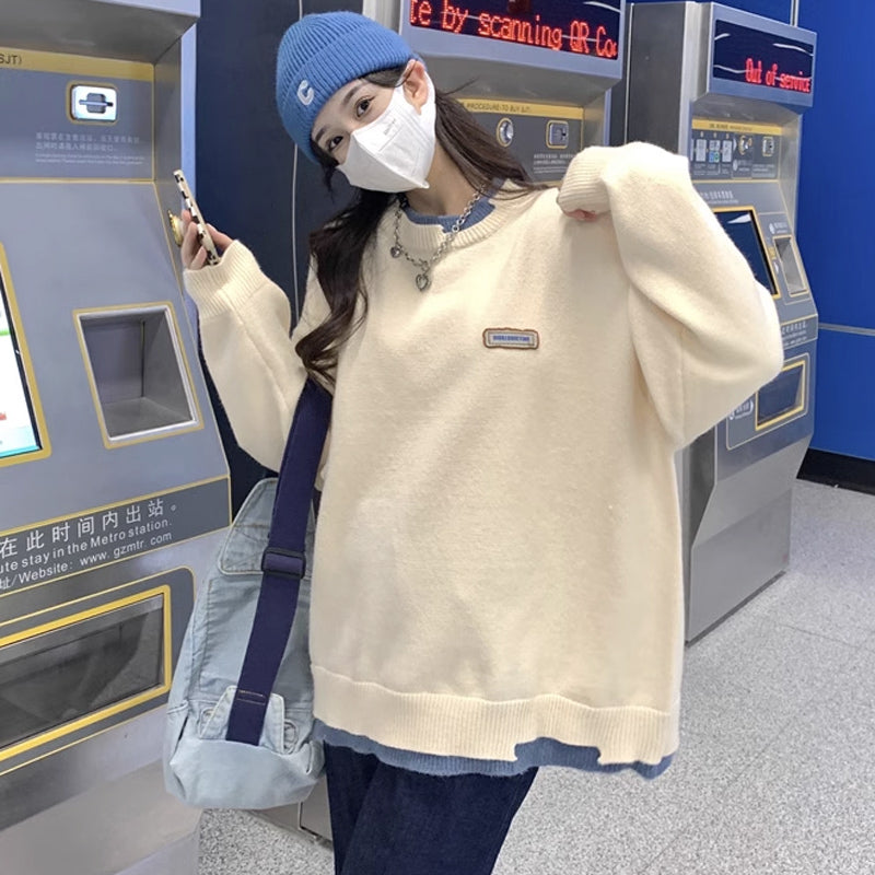 レイヤード風ダメージニット(4colors)