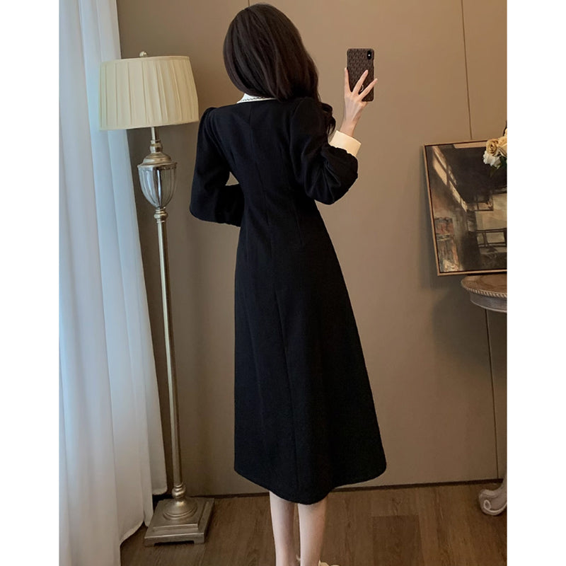 ヴィンテージ黒シフォンワンピース入荷/レトロ : アンティーク