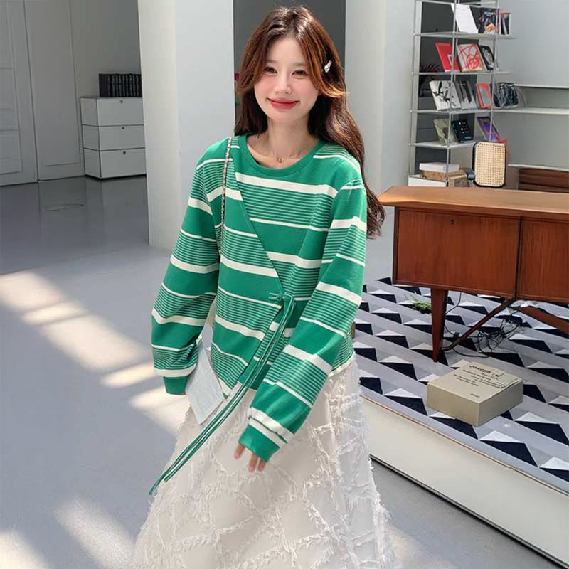 Aライントップボーダーワンピース