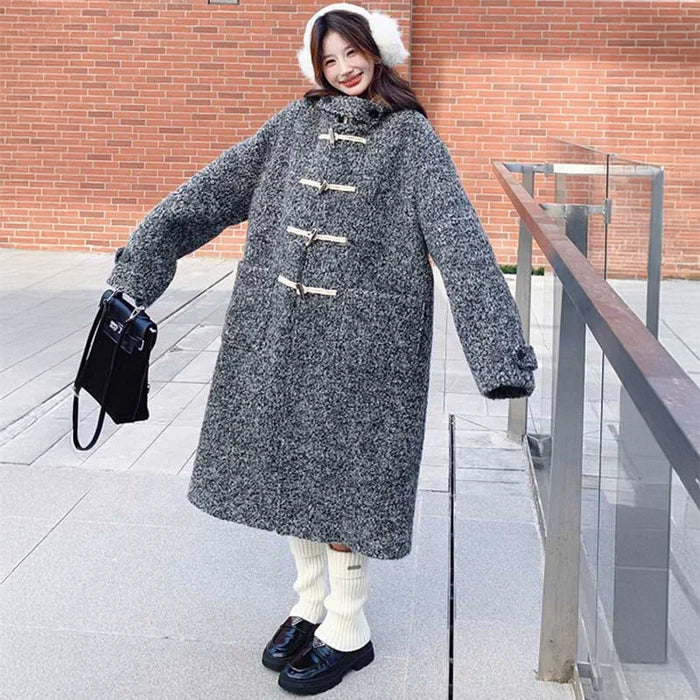 ESTNATION ダッフルコート カシミヤ グレージュ トグル フード 秋冬